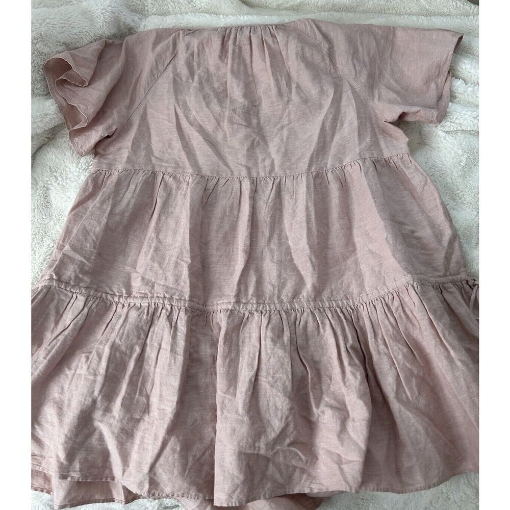 NWT Madewell Linen Blend Lorelei Mini Babydoll Dress Pink Women’s Size XXL - Picture 3 of 6